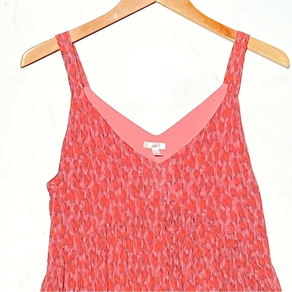 JOIE Women’s Boho Tiered Midi Dress Red and Pink Geo Print Lined size Medium - Picture 6 of 6